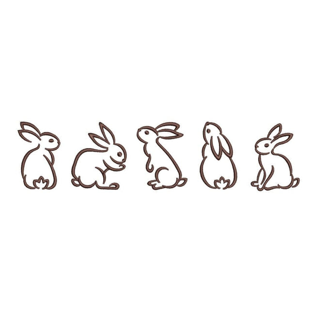 Easter Bunnies Embroidery Design, 5 sizes, Instant Download Embroidery/Applique DESIGNS Nino Nadaraia 