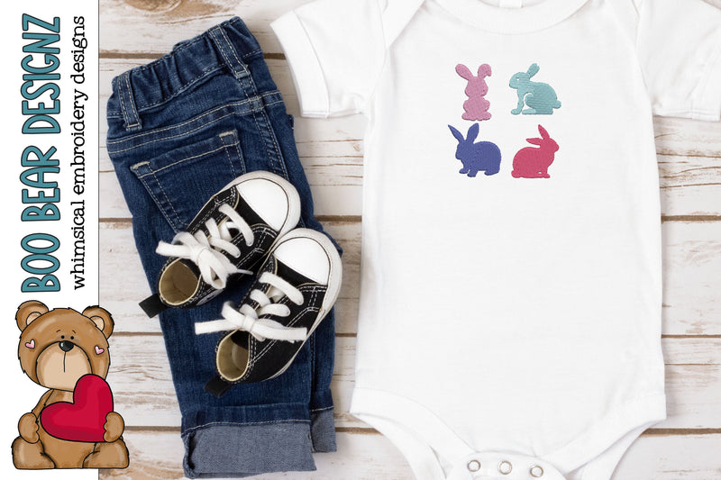 Easter Bunnies Embroidery design Embroidery/Applique DESIGNS Boo Bear Designz 