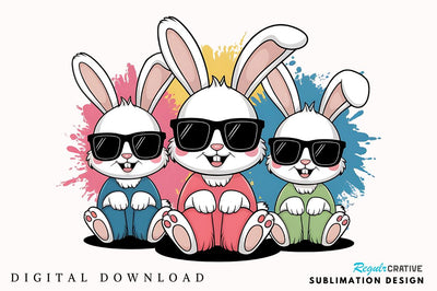 Easter Bunnies Sublimation Design Sublimation Regulrcrative 