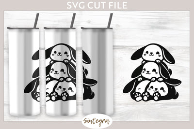 Easter Bunnies v1 Pile SVG Cut File SVG Sintegra 