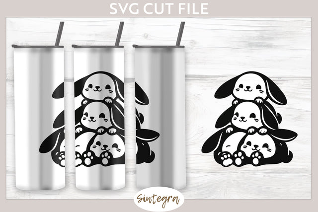 Easter Bunnies v1 Pile SVG Cut File SVG Sintegra 