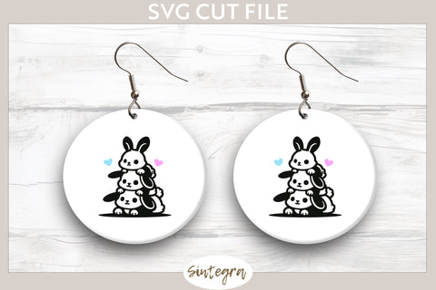 Easter Bunnies v2 Pile SVG Cut File SVG Sintegra 
