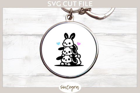 Easter Bunnies v2 Pile SVG Cut File SVG Sintegra 
