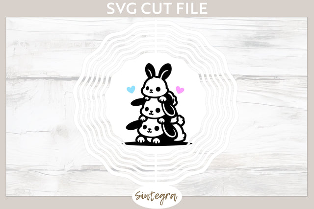 Easter Bunnies v2 Pile SVG Cut File SVG Sintegra 