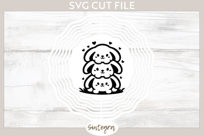 Easter Bunnies v3 Pile SVG Cut File SVG Sintegra 