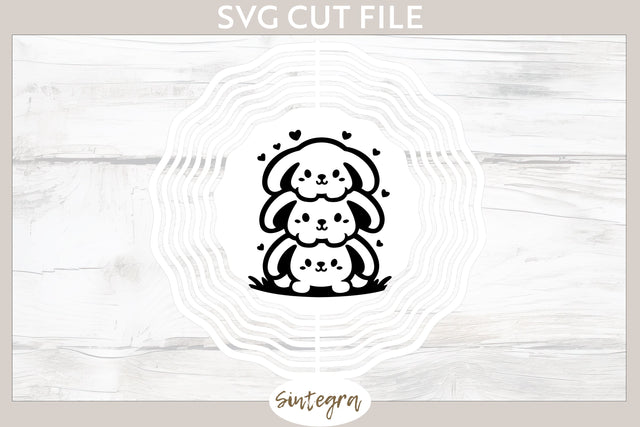 Easter Bunnies v3 Pile SVG Cut File SVG Sintegra 