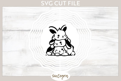 Easter Bunnies v4 Pile SVG Cut File SVG Sintegra 