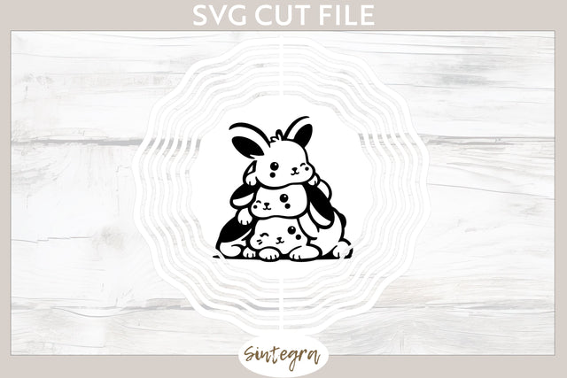 Easter Bunnies v4 Pile SVG Cut File SVG Sintegra 