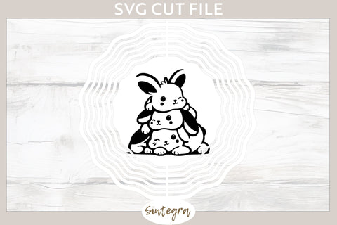 Easter Bunnies v4 Pile SVG Cut File SVG Sintegra 