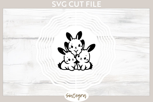 Easter Bunnies v5 Pile SVG Cut File SVG Sintegra 