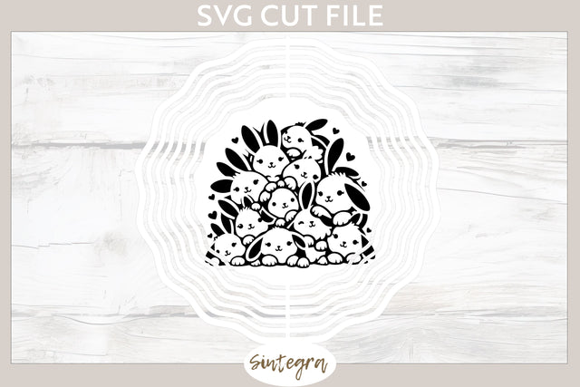 Easter Bunnies v6 Pile SVG Cut File SVG Sintegra 