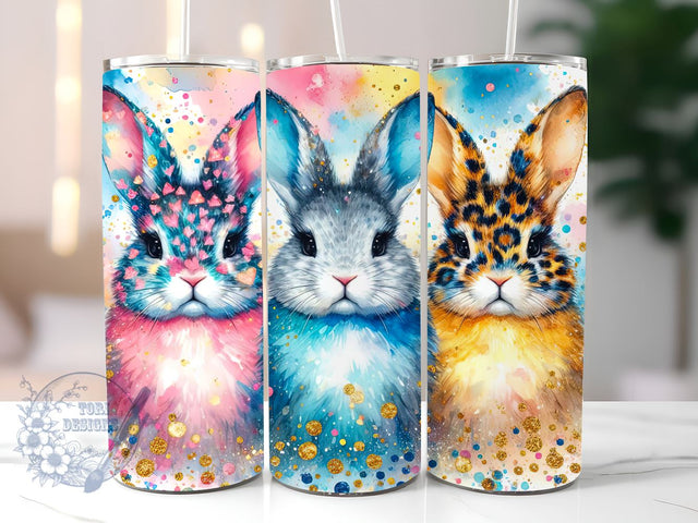 Easter Bunny 20 oz Skinny Tumbler Sublimation Design, Easter bunnies Tumbler Png, Straight & Tapered Tumbler Wrap, Instant Digital Download Sublimation ToriDesigns 
