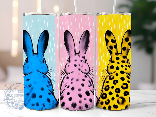 Easter Bunny 20 oz Skinny Tumbler Sublimation Design, Easter bunnies Tumbler Png, Straight & Tapered Tumbler Wrap, Instant Digital Download Sublimation ToriDesigns 