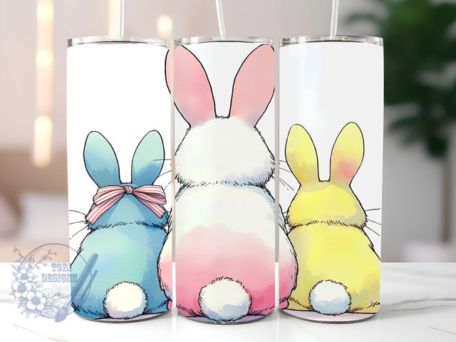 Easter Bunny 20 oz Skinny Tumbler Sublimation Design, Easter bunnies Tumbler Png, Straight & Tapered Tumbler Wrap, Instant Digital Download Sublimation ToriDesigns 