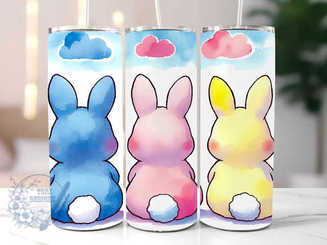 Easter Bunny 20 oz Skinny Tumbler Sublimation Design, Easter bunnies Tumbler Png, Straight & Tapered Tumbler Wrap, Instant Digital Download Sublimation ToriDesigns 