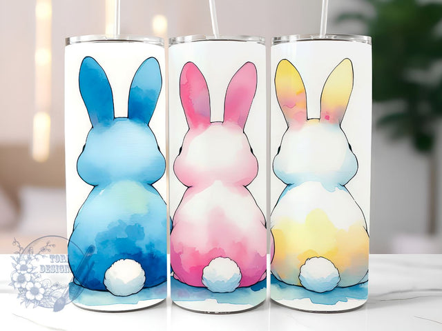 Easter Bunny 20 oz Skinny Tumbler Sublimation Design, Easter bunnies Tumbler Png, Straight & Tapered Tumbler Wrap, Instant Digital Download Sublimation ToriDesigns 