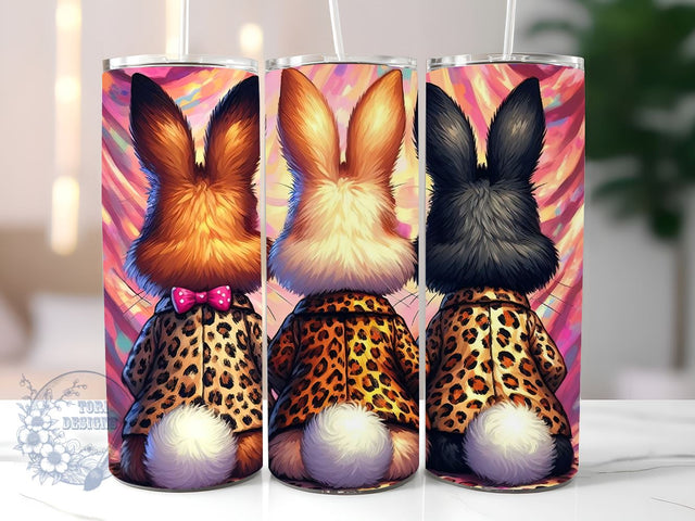 Easter Bunny 20 oz Skinny Tumbler Sublimation Design, Happy Easter Tumbler Png, Straight & Tapered Tumbler Wrap, Instant Digital Download Sublimation ToriDesigns 