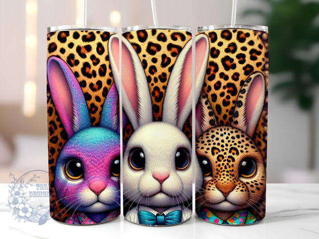 Easter Bunny 20 oz Skinny Tumbler Sublimation Design, Happy Easter Tumbler Png, Straight & Tapered Tumbler Wrap, Instant Digital Download Sublimation ToriDesigns 