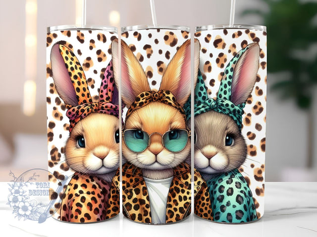 Easter Bunny 20 oz Skinny Tumbler Sublimation Design, Happy Easter Tumbler Png, Straight & Tapered Tumbler Wrap, Instant Digital Download Sublimation ToriDesigns 