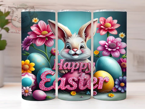 Easter Bunny 20 oz Skinny Tumbler Sublimation Design, Straight & Tapered Tumbler Png, Happy Easter Tumbler Png, Digital Download PNG Sublimation Lara' s Designs 