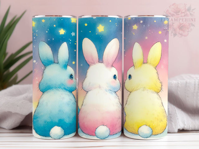 Easter Bunny 20oz Skinny Tumbler, Happy Easter Tumbler Wrap PNG, Straight & Tapered Tumbler Wrap, Instant Digital Download Sublimation Li Zamperini 