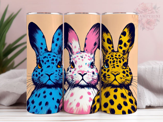 Easter Bunny 20oz Skinny Tumbler, Happy Easter Tumbler Wrap PNG, Straight & Tapered Tumbler Wrap, Instant Digital Download Sublimation Li Zamperini 