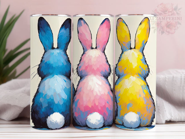 Easter Bunny 20oz Skinny Tumbler, Happy Easter Tumbler Wrap PNG, Straight & Tapered Tumbler Wrap, Instant Digital Download Sublimation Li Zamperini 