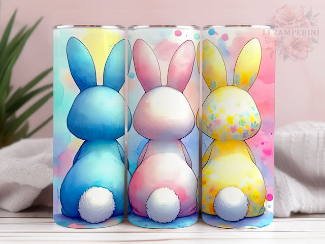 Easter Bunny 20oz Tumbler Wrap PNG, Straight & Tapered Tumbler Wrap, Happy Easter Tumbler Png, Funny Bunny Trio PNG, Instant Digital Download Sublimation Li Zamperini 