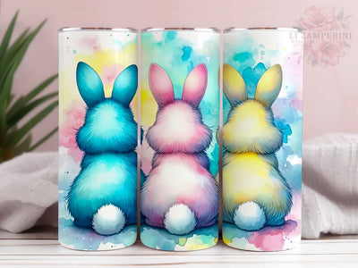 Easter Bunny 20oz Tumbler Wrap PNG, Straight & Tapered Tumbler Wrap, Happy Easter Tumbler Png, Funny Bunny Trio PNG, Instant Digital Download Sublimation Li Zamperini 