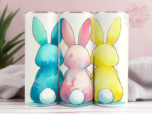 Easter Bunny 20oz Tumbler Wrap PNG, Straight & Tapered Tumbler Wrap, Happy Easter Tumbler Png, Funny Bunny Trio PNG, Instant Digital Download Sublimation Li Zamperini 