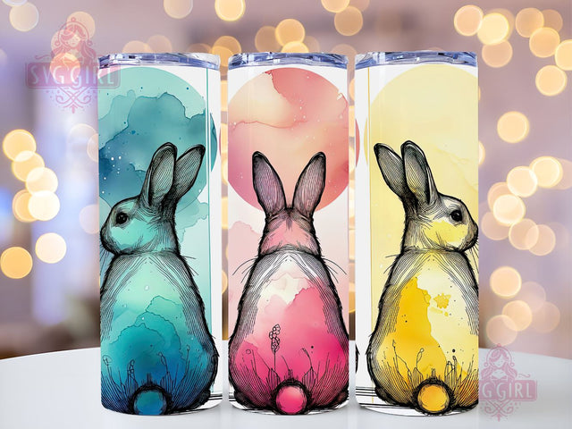 Easter Bunny 20oz Tumbler Wrap Sublimation Design, Happy Easter Tumbler Wrap, Instant Digital Download Sublimation SvggirlplusArt 