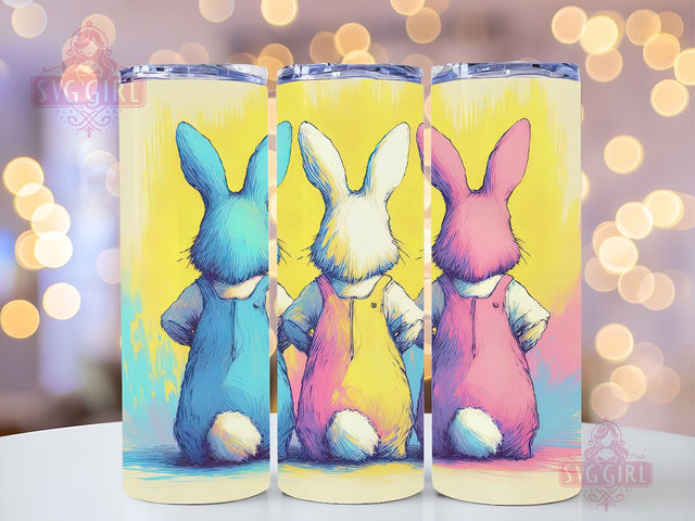 Easter Bunny 20oz Tumbler Wrap Sublimation Design, Happy Easter Tumbler Wrap, Instant Digital Download Sublimation SvggirlplusArt 
