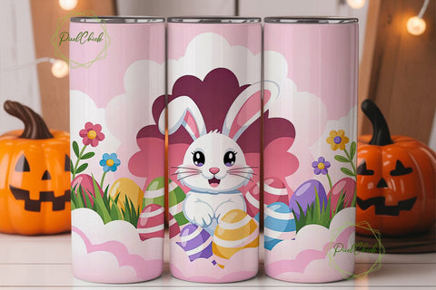 Easter Bunny 20oz Tumbler Wrap Sublimation PixelChick 