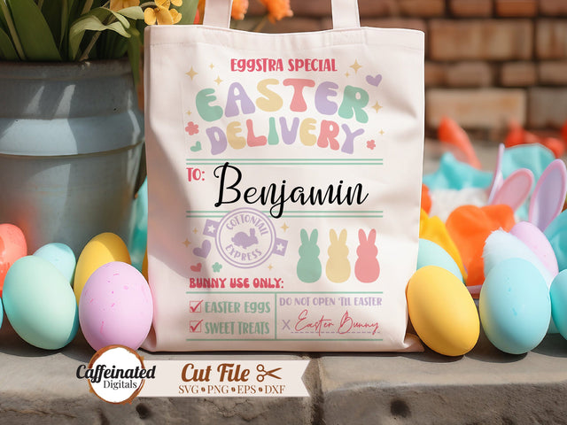 Easter Bunny Bag SVG, PNG SVG Caffeinated SVGs 