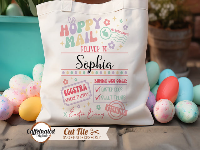 Easter Bunny Bag SVG SVG Caffeinated SVGs 