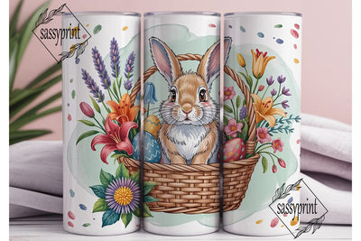 Easter Bunny Basket 20oz Tumbler Wrap Sublimation sassyprint 