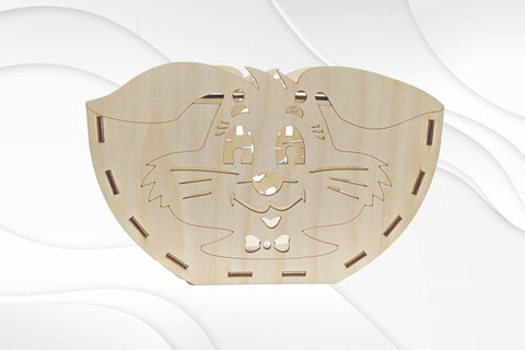 Easter Bunny Basket, holiday decor, svg dxf design laser cutting. Easter decor, laser cut model. SVG VectorBY 
