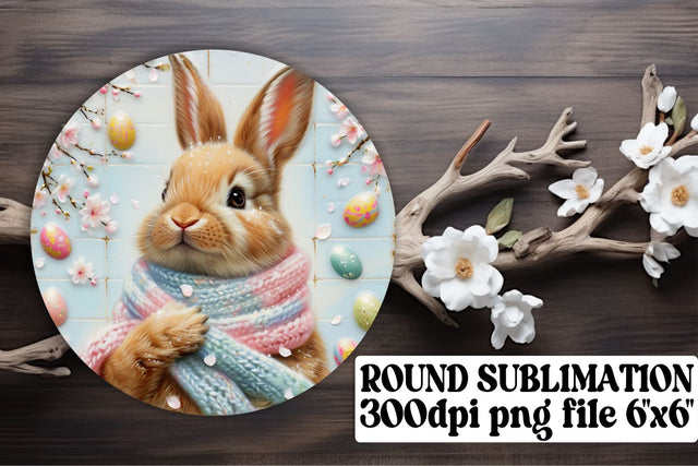 Easter Bunny Bonanza Sublimation Trio - Circle, Keychain, Coaster Sublimation afrosvg 