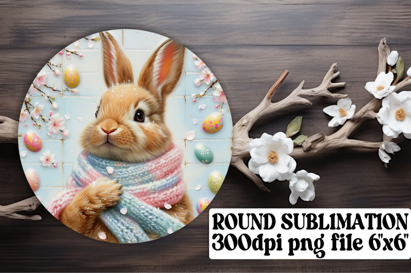 Easter Bunny Bonanza Sublimation Trio - Circle, Keychain, Coaster Sublimation afrosvg 