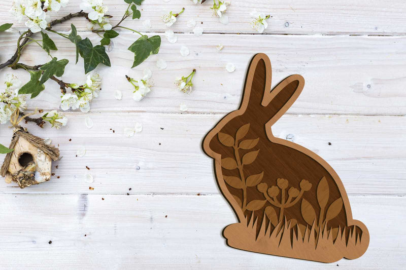 Easter Bunny Bundle, Decorative Layered Templates, Laser Cut Files ...
