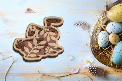EASTER BUNNY BUNDLE, Multilayer Cut Templates SVG LaserCutano 