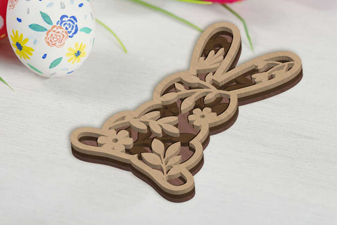 EASTER BUNNY BUNDLE, Multilayer Cut Templates SVG LaserCutano 
