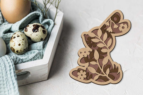 EASTER BUNNY BUNDLE, Multilayer Cut Templates SVG LaserCutano 