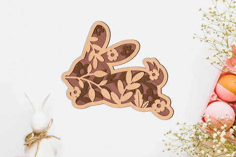 EASTER BUNNY BUNDLE, Multilayer Cut Templates SVG LaserCutano 