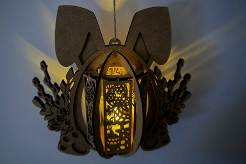 Easter Bunny Candle Holder SVG LaserCutano 