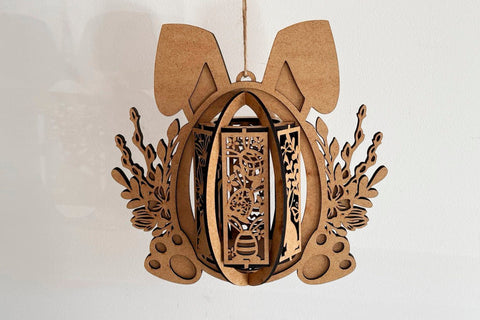 Easter Bunny Candle Holder SVG LaserCutano 