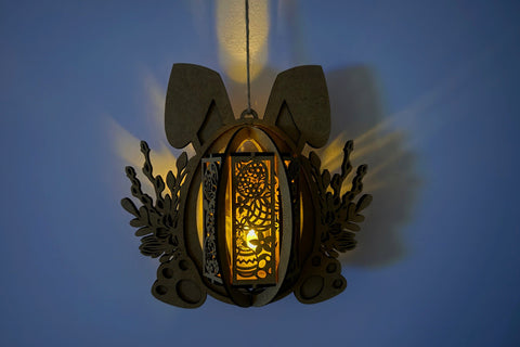 Easter Bunny Candle Holder SVG LaserCutano 