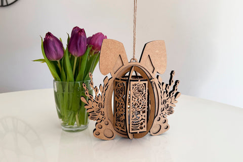 Easter Bunny Candle Holder SVG LaserCutano 