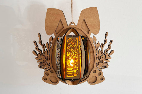 Easter Bunny Candle Holder SVG LaserCutano 