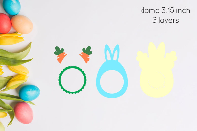 Easter bunny candy dome, Candy holder svg template - So Fontsy